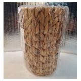 Wicker Trash Can, Small Bathroom Trash Can, Water Hyacinth Wicker Waste Basket for Bathroom, Boho Waste Basket for Bedroom, Home Office, Compact Spaces(2 Gallon Round) - Retail: $23