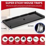 Glue Mouse Traps Indoor for Home 14 Pack, Pre-Baited Sticky Plastic Glue Boards for House, Snake, Lizard, Insect, Mice, Rats & Spider Traps, Pet Safe Pest Control. 14 Pack. - Retail: $15