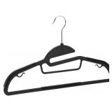 Amazon Basics Non-slip Heavy Duty Plastic Hanger with Rubber and Horizontal Bar, Pack of 11