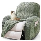 Recliner Chair Covers 4-Pieces Reclining Chair Slipcovers with Pocket& Elastic Bottom, Soft Feel Fitted Lazy Boy Sofa Couch Cover Washable, Stretch Recliner Furniture Protector - Retail: $39