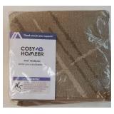 Front Door Mat Low Profile Non-Slip Doormat for Entryway, Absorbent Dirt Trapper Washable Entrance Mat, Sturdy Polyester Doormats (36x24", Beige) - Retail: $26"