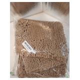 Bathroom Rugs 59x20, Extra Soft Absorbent Chenille Bath Rugs, Rubber Backing Quick Dry, Machine Washable Bath Mats for Bathroom Floor, Tub and Shower, Home Decor Accessories, Tan - Retail: $34