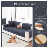 Sofa Couch Cover, Non-Slip Sofa Covers Washable for Dogs, Sofa Slipcovers Pet Friendly, Pet Couch Covers for Sofa, Boho Couch Protector for Recliner and Loveseat(1PC,Dark Grey,36Ã94") - Retail: $46
