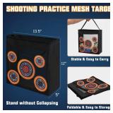 Shooting Practice Target Toy Storage Mesh Bag Compatible with Nerf Darts, Portable & Foldable Dart Zone for Kids Boys Girls 6+ - Retail: $15