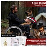 Service Dog Vest, ID Tag + 50 ADA Information Cards, Service Dog Harness w Patch in Sizes X Small to XX Large, Ruggedized Metal Tag, Service Animal Information Cards, ESA Accessory Set Medium - Retail