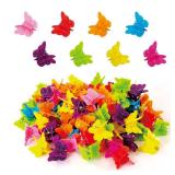 50 Packs Assorted Color Butterfly Hair Clips, Beautiful Mini Butterfly Hair Clips Hair Accessories for Women and Girls (50 pcs Random Colour) - Retail: $4