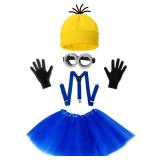 5 PCS Halloween Costume for Kids Girls, Goggles/Beanie/Tutu Skirt/Suspenders/Gloves Halloween Costume Accessories - Retail: $15