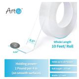 Art3d Double-Sided Mounting Tape (10FT), Multipurpose Removable Adhesive Foam Tape, Transparent, Household - Retail: $4