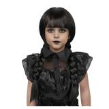 Long Braid Wig With Bangs Black Braided Wig Girls Halloween costume Wigs For Kids - Retail: $24