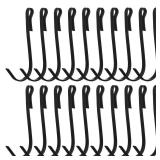 20 Pcs Shelf Hooks Grid Wall Hooks for Wire Shelving Accessories Stainless Steel J Hook for Hanging Sink Hanger for Kitchen Bedroom Office, Wire Hook Rack, Black - Retail: $6