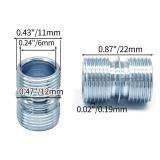 8 PCS 1/2 Inch / 12.7mm Diameter Metal Rack Connectors, Coarse Thread 0.019/ 0.5mm Thick Shelving Connectors for Wire Rack Shelving - Retail: $8"