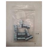 8 PCS 1/2 Inch / 12.7mm Diameter Metal Rack Connectors, Coarse Thread 0.019/ 0.5mm Thick Shelving Connectors for Wire Rack Shelving - Retail: $8"