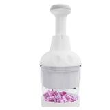 Food Chopper, Handheld Veggie Chopper for Vegetable, Onion, Garlic, Nut, Hand Vegetable Cutter, Dishwasher-safe, Stainless Steel Blade, White. - Retail: $30