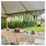 WONICE Artificial Wisteria Hanging Flowers Fake Wisteria Flower Garland Silk Vines Rattan Decor for Home Wedding Arch Wall Garden Greenery Bedroom Outdoor Office Party Decoration (12, White) - Retail: