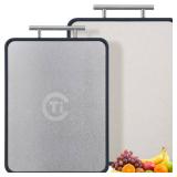 Titanium Cutting Board for Kitchen- Cutting Board with Double Sided, Textured Food-Grade Pure Titanium Side for Chopping Meat, PP Side for Vegetables, Easy to Clean(14.5x11, 1 PC) - Retail: $23