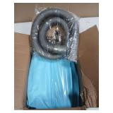 ANTEQI Portable Shower Pan, Foldable Camping Shower Base with Detachable Drain Pipe, 40" x 40" x 4" Outdoor Shower Floor for Beach, RV, Indoor Shower Stall - Retail: $22