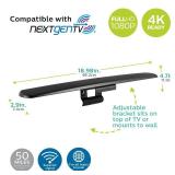 Philips Hover Amplified HD Digital TV Antenna, Long Range Smart TV Antenna, Easy Mount on Top of TV Design, Supports 4K 1080P HD VHF UHF, Signal Booster, Coax HDTV Cable/AC Adapter, SDV7219N/27 - Reta