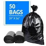Reli. 55-60 Gallon Trash Bags Heavy Duty | 50 Bags | 50-60 Gallon | Large Black Garbage | Made in USA - Retail: $24