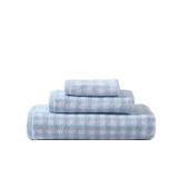 Laura Ashley - Bath Towels, Absorbent & Fade Resistant Cotton Towels, Dorm Essentials (Ginny Blue, 3-Piece) - Retail: $34