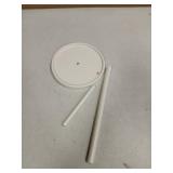 Paper Towel Holder Countertop, Standing Paper Roll Holder with Anti Slip Weighted Base, Stainless Steel Freestanding Paper Towel Holder for Kitchen, White - Retail: $14