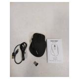 TECKNET Wireless Mouse, Bluetooth Mouse (BT5.0/3.0 & 2.4G) Rechargeable 4800 DPI Silent Mice, Computer Mice with USB A Receiver,Large Sized Ergo Grips Optical Cordless Mice for Laptop/Mac/PC,Black - R