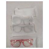 WINTOO Blue Light Glasses for Woman Men | 99% Blue Light Blocking Glasses for Computer Gaming TV Phone Screen Square Frame | Anti Eyestrain & UV Glare Protection - 4 Pair - Retail: $13