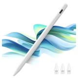 Stylus Pen for iPad 9th&11th Generation - 5X Fast Charge Digital Pen - Compatible with 2018-2025 Apple iPad Pro 11"/12.9"/M4, iPad mini 5-6 Gen, iPad Air 3/4/5/M2/M3-White - Retail: $20