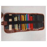 Heshengping, Sketching Pencil Set Drawing Pen Charcoal Sketch Kit Cover Graphite Charcoal Watercolor Pencils Paper Erasable Pen Beginners Artist Children and Adults(39pcs Art Supplies) - Retail: $13