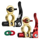 Battery Terminal Connectors 1 Pair, Battery Terminals Brass (M8 x 25mm Bolt), Battery Cable Ends Quick Release, Car Battery Terminal with Anti-Corrosion Pad for Car, caravan, truck, boat by XIOGZAXI -