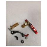 Battery Terminal Connectors 1 Pair, Battery Terminals Brass (M8 x 25mm Bolt), Battery Cable Ends Quick Release, Car Battery Terminal with Anti-Corrosion Pad for Car, caravan, truck, boat by XIOGZAXI -