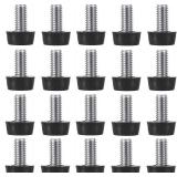EZALOR M8 Thread Adjustable Furniture Levelers Screw in Threaded 20 Pcs, Galvanized Steel Screw Foot Levelers Screw On Furniture Glide Leveling for Table, Chair, Furniture Legs - Retail: $10