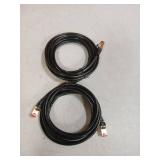 Cat 6 Ethernet Cable 10 Ft 2 Pack, Cat 6 Cable Outdoor&Indoor, High Speed 10Gbps Internet Network Cable, Cat6 Ethernet Patch Cable Long, Computer LAN Cable for Router, Modem, PS4/5 - Black - Retail: $
