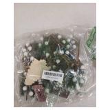 BASEMMAHER 9 Pcs Berry Stems Floral Pine Cones Christmas Artificial Pine Branches Evergreen Berries Holly Stem Flowers Picks Holly Stem for Xmas Wreath Winter Holiday DIY Garland Decoration (White)