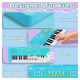 Keyboard Piano for Kids, BIGFUN 37 Keys Toddler Piano Multifunction Music Educational Instrument Toy, Electronic Kids Keyboard for 3-7 Year Old Girls and Boys (Blue) - Retail: $19