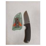 SOG Tellus FX Full-Sized Fixed Blade Knife 4.2" Full-Tang CRYO 440C Steel Blade GRN Handle UMS Compatible Sheath, Olive Drab - Retail: $38