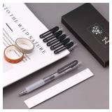 OBE WISEUS Ultra Fine Point Pens 0.38 Smooth Writing Retractable Pens for Journaling Planner,Note Tacking,0.38mm Tip,Quick Dry Black Ink,Refillable Ink Refill,6 Count - Retail: $10