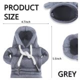 vvag Gear Shift Hoodie,Universal Shift Knob Hoodie, 4.7 Inch Car Shifter Stick Protector Decoration, Funny Hoodie Car Gear Shift Cover, Auto Interior Accessories Shifter Hoodie (Grey) - Retail: $5