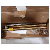 Closet Rods For Hanging Clothes, 17-40 Inch Adjustable Closet Rod, Stainless Steel Heavy Duty Closet Hanging Rod-Gold - Retail: $19