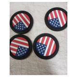 Car Cup Holder Coasters 4 Pack - American Flag 2.75 Inch Anti Slip Shockproof Drink Mat - Vehicle Interior Decor Accessories Colorful - Retail: $6