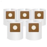 5 Pack Vacuum Bags Replacement for Shop Vac Bags 2-2.5 Gallon Type B 90668 9066800 9066833, All Around EZ QAM70 and CMXZVBE38774, PETOX High-Efficiency Disposable Vaccum Collection Filter Bags - Retai