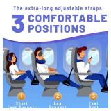 BASIC CONCEPTS Airplane Foot Hammock for Plane Travel Essentials - Airplane Travel Essentials, Long Flight Foot Rest - Plane Gadgets - Retail: $15