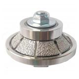 HUAYIZHIYUAN 38 Inch E10 45 Degree Bevel Edge Vacuum Brazed Diamond Hand Profiler Router Bit Profile Wheel with 58-11 Thread for Granite Concrete Marble Countertop - Retail: $50