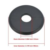 MAGO FAMILY MAGIC Wall Split Flange for 22mm/ 0.87" Dia Water Pipe, Escutcheon Plate ABS Round Self-Adhesive Plumbing Cover Plates, Water Pipe Faucet Decoration Escutcheon Collar Black, 1 Piece - Reta