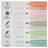 BLIEVE - Aesthetic Highlighters and Gel Pens With Soft Ink and Chisel Tip, Bible Highlighters and Pens No Bleed, Dry Fast Easy to Hold, for Bible Journaling Planner School Supplies (PASTEL) - Retail: 