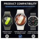 Suoman 4-Pack Screen Protector for Samsung Galaxy Watch 7/6/5/4 40mm, Tempered Glass Protectors Perfectly Fit for Galaxy 40 mm Smartwatches - Retail: $8