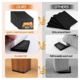 Felt Furniture Pads 10pcs 8" x 6" Adhesive Large Felt Pads, Cuttable Chair Leg Pads, Hardwood Floor Protectors for Furniture, Black - Retail: $9