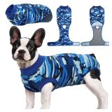 Kuoser Recovery Suit for Dogs Cats After Surgery, Professional Pet Recovery Shirt Dog Abdominal Wounds Bandages, Substitute E-Collar & Cone,Prevent Licking Dog Onesies Pet Surgery Recovery Suit - Reta