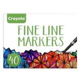 Crayola Fine Line Markers For Adults  Skinny Markers For Adult Coloring Books  Thin Marker Set  Aesthetic Art Supplies  Relaxing Activities  Gift - Retail: $14