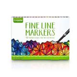 Crayola Fine Line Markers For Adults  Skinny Markers For Adult Coloring Books  Thin Marker Set  Aesthetic Art Supplies  Relaxing Activities  Gift - Retail: $14