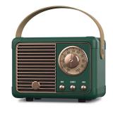 PRUNUS J-999 Retro Bluetooth Speaker,Vintage Decor,Mini Wireless Bluetooth Speaker,Cute Old Fashion Style Support USB/TF Card/AUX for Kitchen Desk Bedroom, White Elephant Gifts for Adults Men Women - 